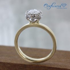 婚約指輪　優しい輝きのローズカットダイヤモンド