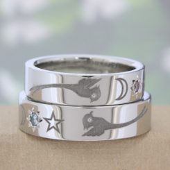【オーダーメイド結婚指輪】鳥（サンコウチョウ）