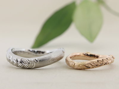 浜松　【手作り結婚指輪】木をモチーフにした自然味あふれるリング