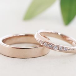 浜松　ゴールド結婚指輪ー幅もダイヤの数も自分好みにオーダー