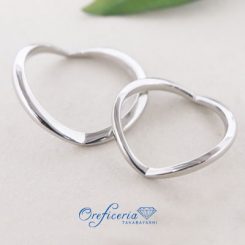 浜松　プラチナ結婚指輪ー鍛造・隠れハートの指輪