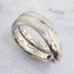 【オーダーメイド結婚指輪】オリジナルデザインをレーザーマーキング