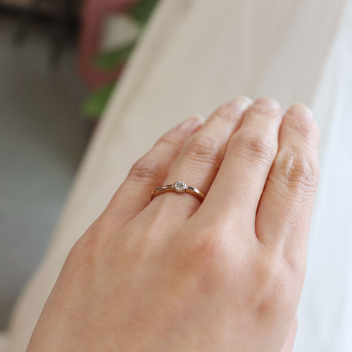 浜松　ゴールド【オーダーメイド結婚指輪】コロンとした丸みがかわいい