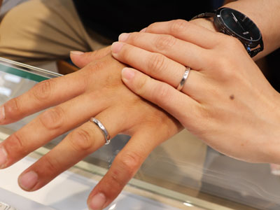 【オーダーメイド結婚指輪】周智郡 H & A さま／ていねいに接客してくれました