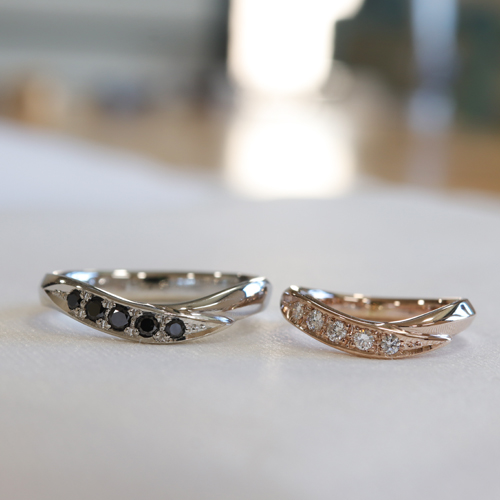 結婚指輪・鍛造　ダイヤや素材を自分好みに選べる！