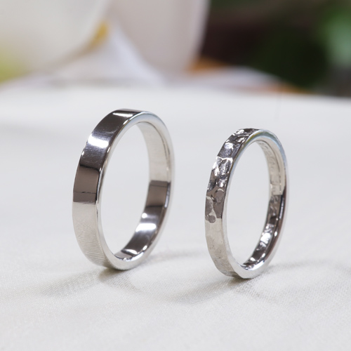 【オーダーメイド結婚指輪】掛川市 藤田さま／実際にサンプルを見て直感で決めました
