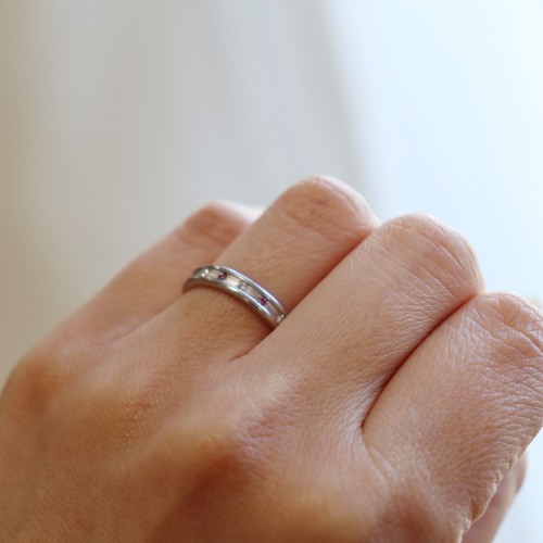 浜松　プラチナ【オーダーメイド結婚指輪】マット仕上げでスマートな印象