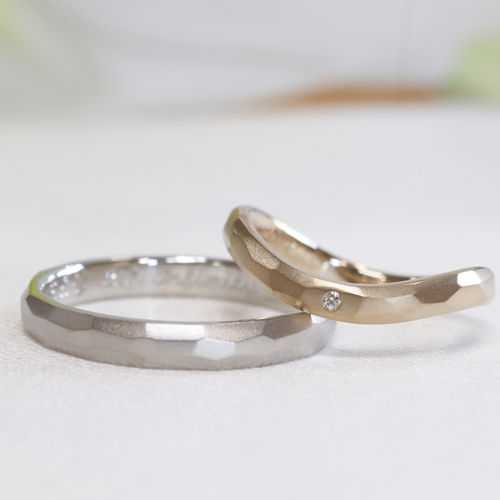 浜松　結婚指輪・鍛造　多面体デザインをお好きな形で