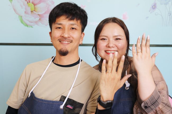 【手作り結婚指輪】静岡県　剛さま・ジュリさま 