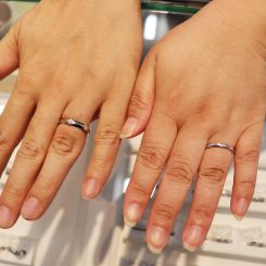 浜松　プラチナ【結婚指輪】浜松市　J & Y さま／楽しく思い出に残る記念の品になりました