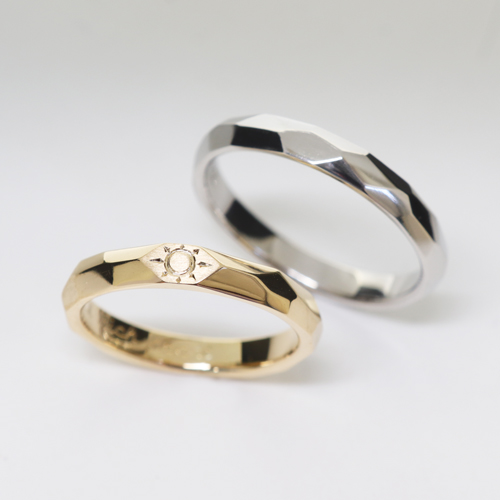 【結婚指輪】磐田市　M & M さま／インターネットを見て好みのデザインがあった