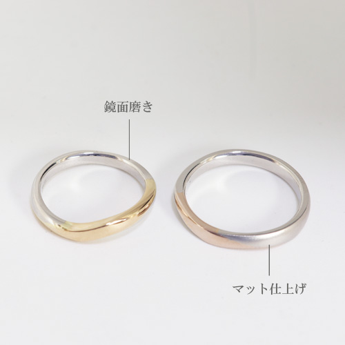 浜松　コンビ【オーダーメイド結婚指輪】プラチナ×ゴールドで華やかコンビカラー