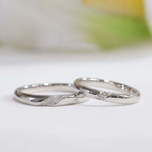 浜松　プラチナ【オーダーメイド結婚指輪】スターダストとダイヤモンドどちらが好み？