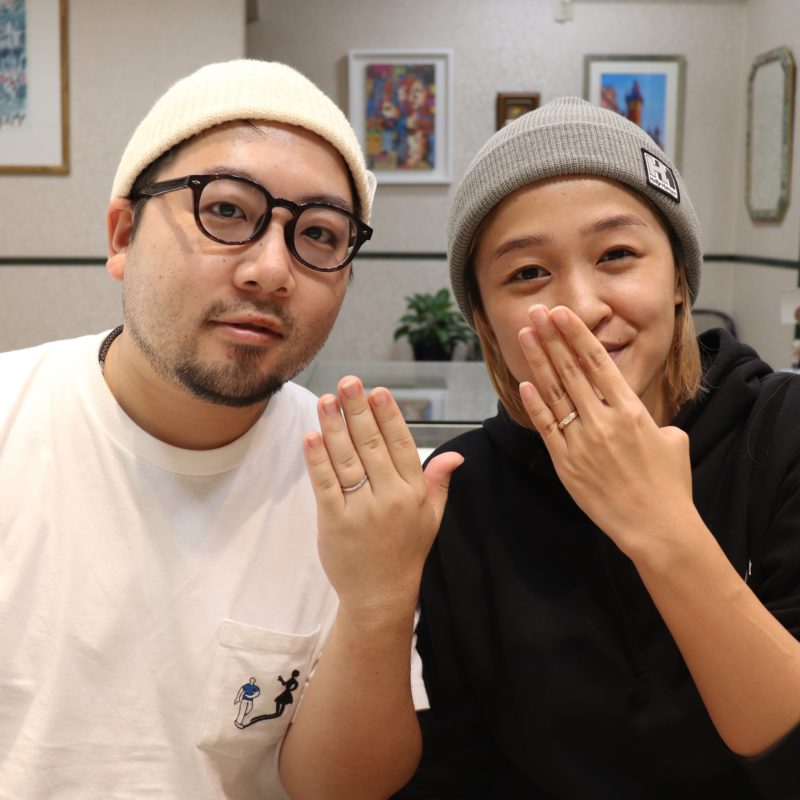 【オーダーメイド結婚指輪】浜松市 Sさま Hさま「高林さんが好きすぎました！」