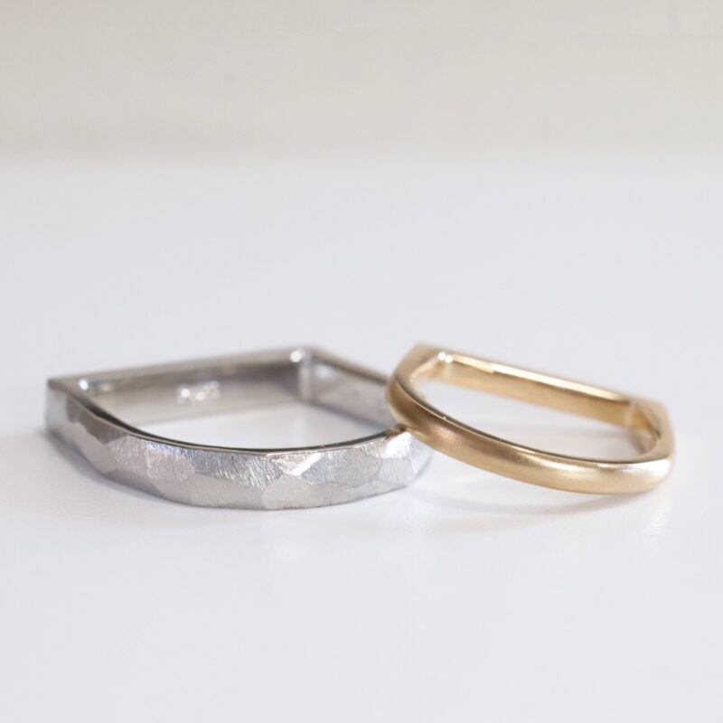 浜松　オーダーメイド結婚指輪／スタイリッシュなフラットリング