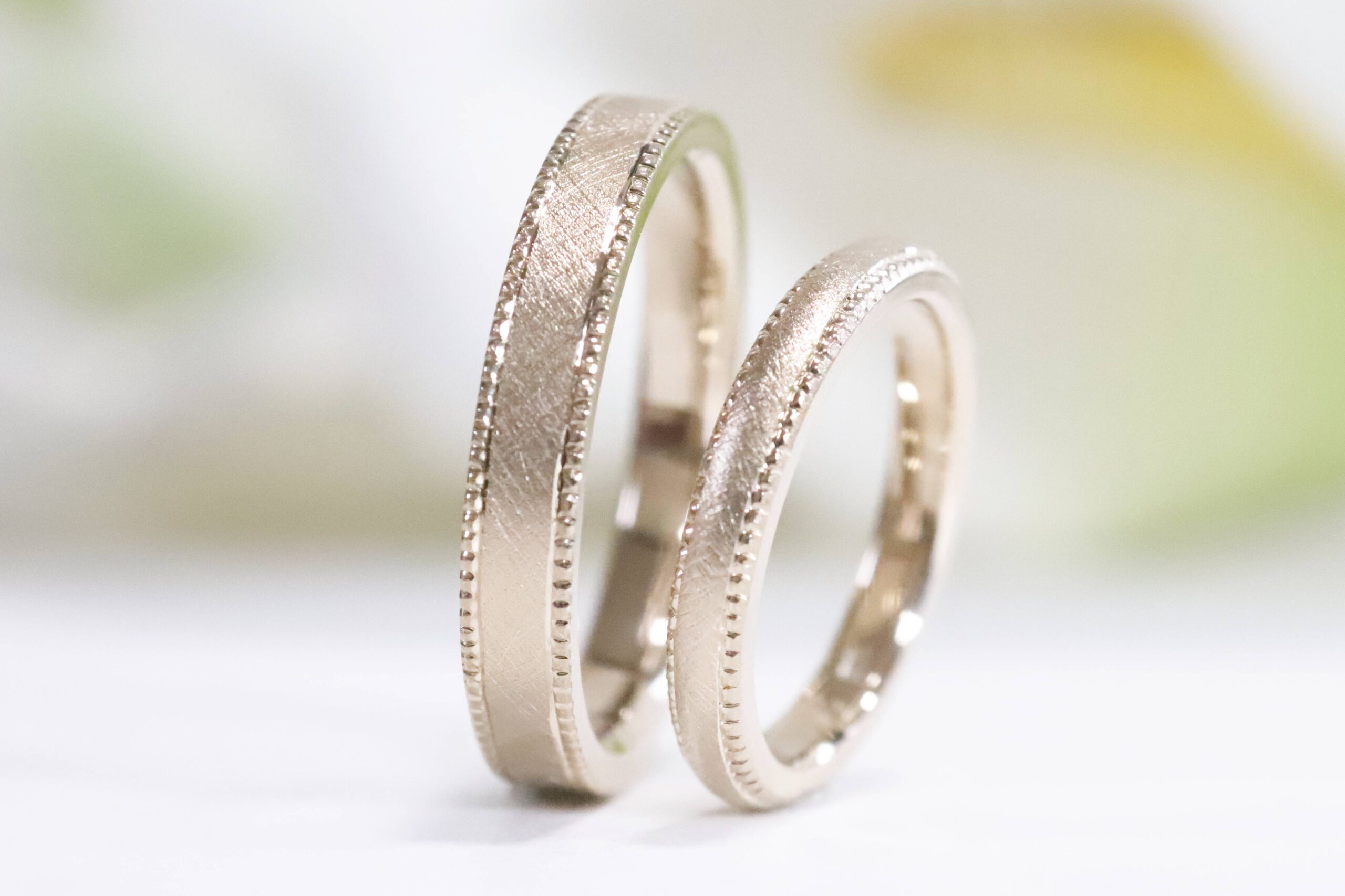 テクスチャー（表面加工）で差をつける！ ふたりらしい結婚指輪