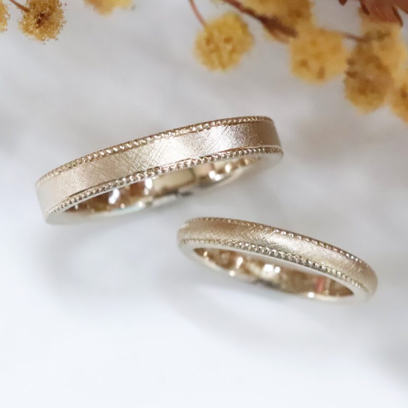 オーダーメイド結婚指輪/職人の手作業による繊細なテクスチャー