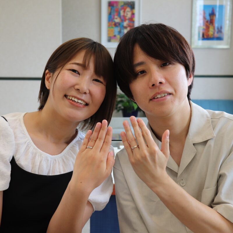 浜松　オーダーメイド結婚指輪「キレイな仕上がりにしていただきありがとうございます！」