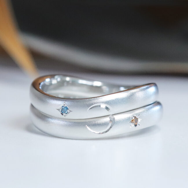 浜松　オーダーメイド結婚／夜空をイメージした三日月と星