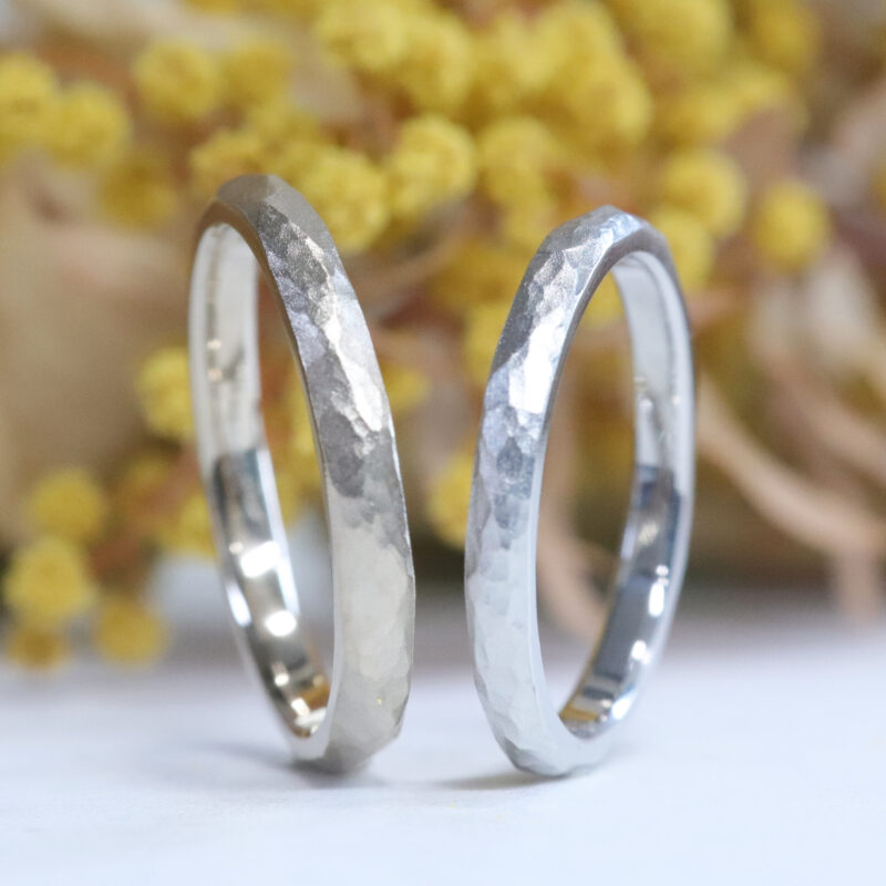 オーダーメイド結婚指輪／鎚目リング