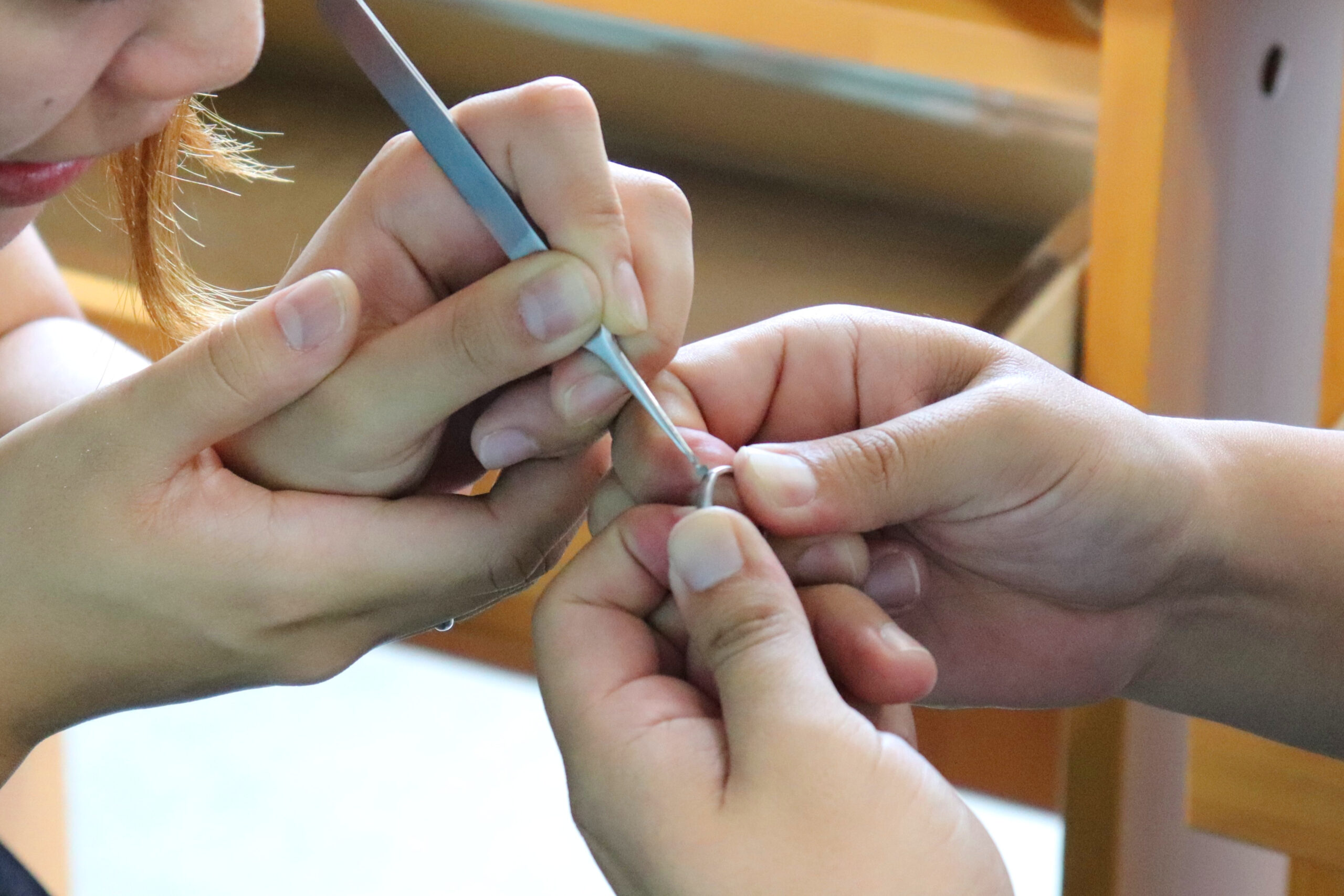 スムーズに作業が進んで、2時間半という短時間で指輪が完成しました