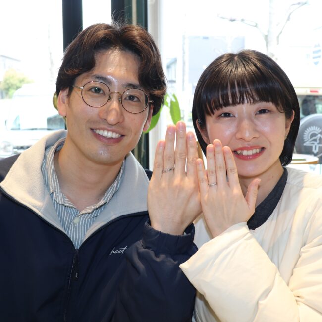 浜松　オーダーメイド結婚指輪「キラキラしててかわいい♡」