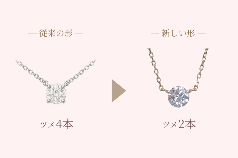 リフォームにもおすすめ！新しい一粒ダイヤネックレス